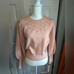 NWT Nanette Lepore rhinestone sweater